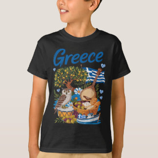 Greek Flag Outfit Idea for Kids with Hellenic Tシャツ