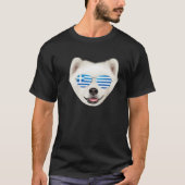 Greek Flag Samoyed Dog Greece Pocket Tシャツ (正面)