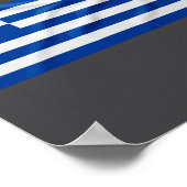 Greek Flag Santa Hat Funny Greece Christmas Holida ポスター (角)