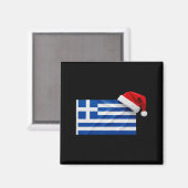 Greek Flag Santa Hat Funny Greece Christmas Holida マグネット (正面/裏面)