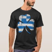 Greek Flag Shamrock Irish  St Patricks Day Tシャツ (正面)