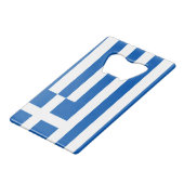 Greek Flag Stainless Steel Bottle Opener クレジットカード栓抜き (裏面アングル)