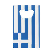 Greek Flag Stainless Steel Bottle Opener クレジットカード栓抜き (裏面)