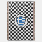 Greek flag throw blanket スローブランケット (正面縦)