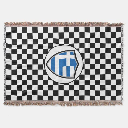 Greek flag throw blanket スローブランケット (正面)