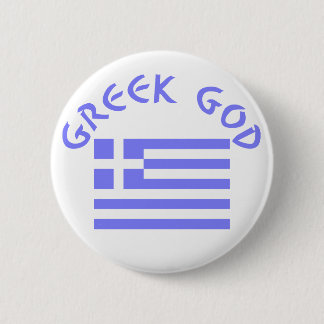 Greek God Flag of Greece 缶バッジ