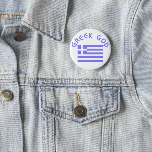 Greek God Flag of Greece 缶バッジ (インサイチュ)