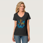 Greek God Poseidon Greek Mythology Neptune Tシャツ (正面フル)
