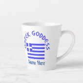 Greek Goddess and Flag of Greece カフェラテマグ (右)