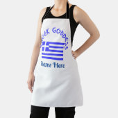 Greek Goddess and Flag of Greece Personalized  エプロン (インサイチュ)