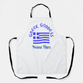 Greek Goddess and Flag of Greece Personalized  エプロン (正面)
