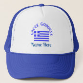 Greek Goddess and Flag of Greece Personalized キャップ (正面)