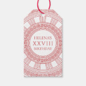 Greek goddess Birthday Party pink ギフトタグ (正面)