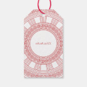 Greek goddess Birthday Party pink ギフトタグ (裏面)