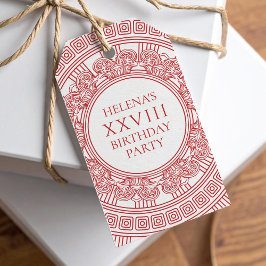 Greek goddess birthday party pink ギフトタグ