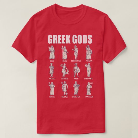 Greek Gods and Goddesses Ancient Greek Mythology G Tシャツ (デザイン正面)