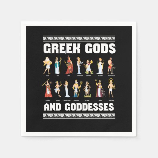 Greek Gods And Goddesses Greeks スタンダードカクテルナプキン (正面)