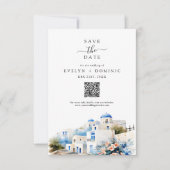 Greek Island Santorini Greece Wedding セーブザデート (正面)
