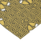 Greek Key Celebration Toast - Gold & Black テーブルクロス (アングル)