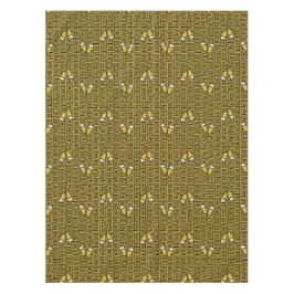 Greek Key Celebration Toast - Gold & Black テーブルクロス