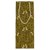 Greek Key Celebration Toast - Gold & Black ワインギフトバッグ (裏面)