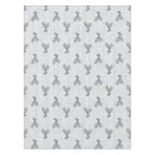 Greek Key Celebration Toast - Silver & White テーブルクロス (正面)