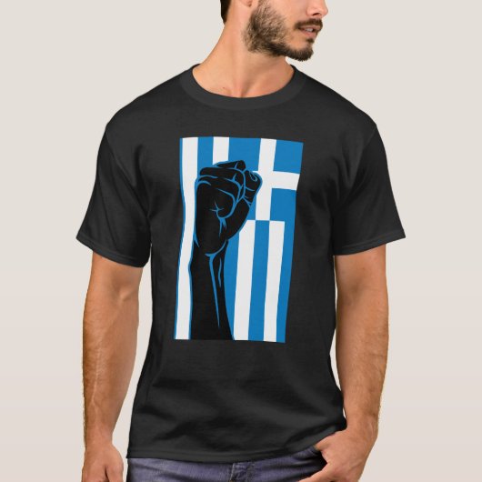 Greek Key Greek Pride OPA Hellas Greece Greek Flag Tシャツ (正面)