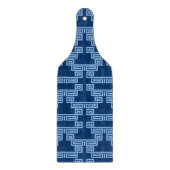 Greek Key Meander Tier in Blue Indigo カッティングボード (正面)