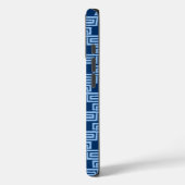 Greek Key Meander Tier in Blue Indigo Case-Mate iPhoneケース (裏面 / 左)