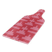 Greek Key Meander Tier in Pink and Red カッティングボード (角)