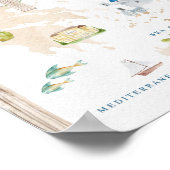 Greek Landmarks Tourist Map ポスター (角)