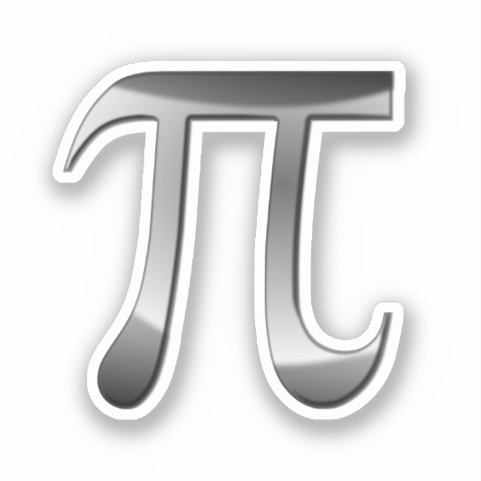 Greek Letter Pi Symbol シール (正面)