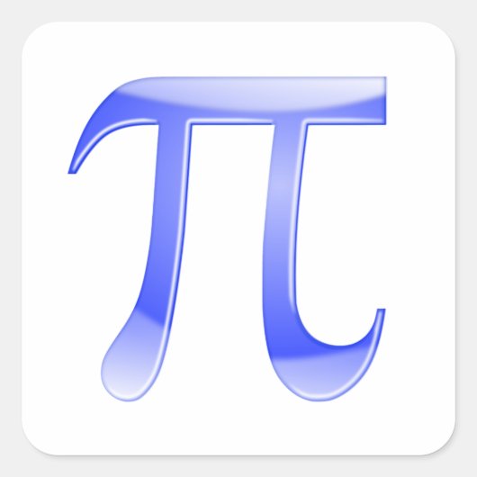 Greek Letter Pi Symbol スクエアシール (正面)