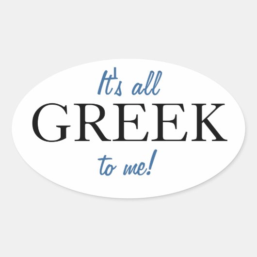 GREEK LIFEスタンプ(4) 楕円形シール (正面)