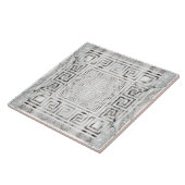 Greek Meander - Greek Key White Marble textures タイル (側面)