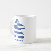 Greek Meeple Mug コーヒーマグカップ (正面左)