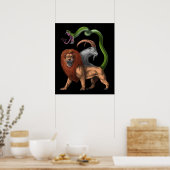 Greek Mythology Chimera ポスター (キッチン)