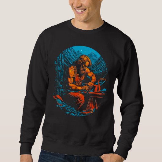 Greek Mythology God of Fire Hephaestus スウェットシャツ (正面)