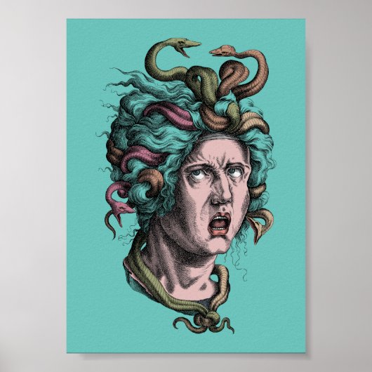 Greek mythology Medusa's bad hair day ポスター (正面)