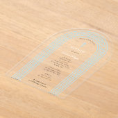 Greek Orthodox Christening Baptism Blue Greek Key  アクリル招待状 (レイダウン)