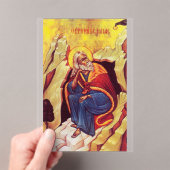 Greek orthodox icon of Prophet Elijah アクリル招待状 (インサイチュ (ポータブル))
