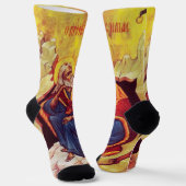 Greek orthodox icon of Prophet Elijah ソックス (傾斜あり)