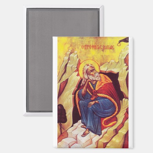 Greek orthodox icon of Prophet Elijah マグネット (正面/裏面)