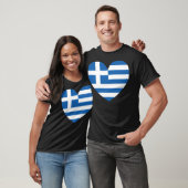 Greek Pride Flag Love Heart Tシャツ (ユニセックス)