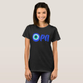 Greek Pride OPA Evil Eye Hellas Greece Evil Eye Ma Tシャツ (正面フル)