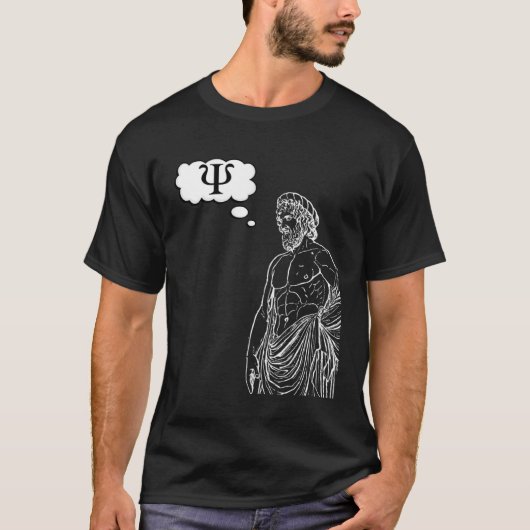 Greek Psi Statue Thought Bubble Expressing Thought Tシャツ (正面)