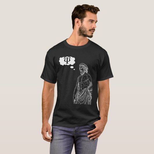 Greek Psi Statue Thought Bubble Expressing Thought Tシャツ (正面フル)