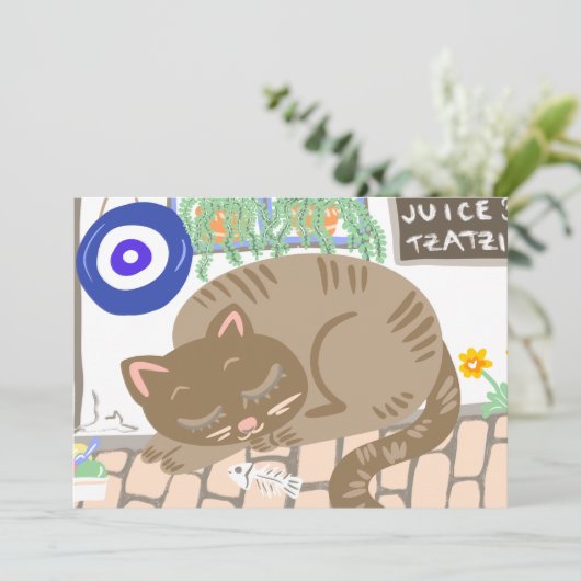 Greek Sleepy Cat Taverna Scenery (スタンド正面)