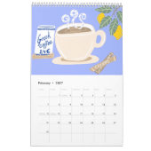 Greek Summer Scenes & Patterns Calendar カレンダー (2月 2027)