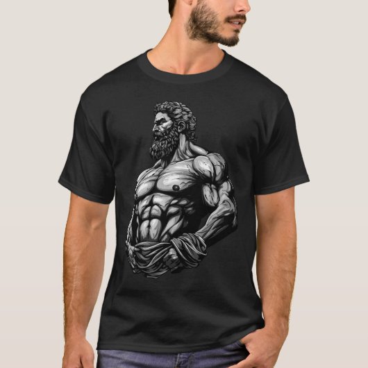 Greek Warrior Bodybuilding Gym Muscles Fitness  Tシャツ (正面)